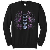 Celestial Moon Phase Boho Wildflowers Zodiac Witchcore Sweatshirt