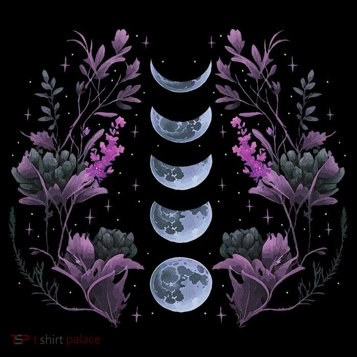 Celestial Moon Phase Boho Wildflowers Zodiac Witchcore Tall T-Shirt