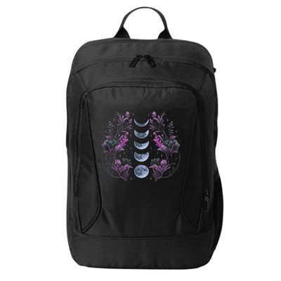 Celestial Moon Phase Boho Wildflowers Zodiac Witchcore City Backpack