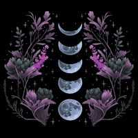 Celestial Moon Phase Boho Wildflowers Zodiac Witchcore Sustainable Beanie
