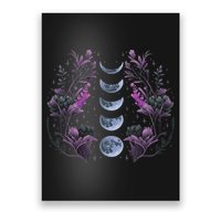 Celestial Moon Phase Boho Wildflowers Zodiac Witchcore Poster