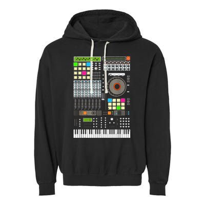 Cool Music Producer Artist For Men Women Beat Makers Garment-Dyed Fleece Hoodie