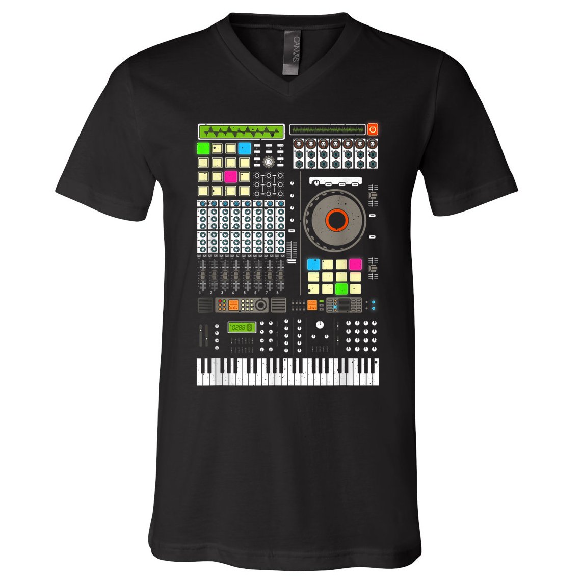 Cool Music Producer Artist For Men Women Beat Makers V-Neck T-Shirt