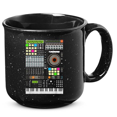 Cool Music Producer Artist For Men Women Beat Makers 15oz Campfire Ceramic Mug