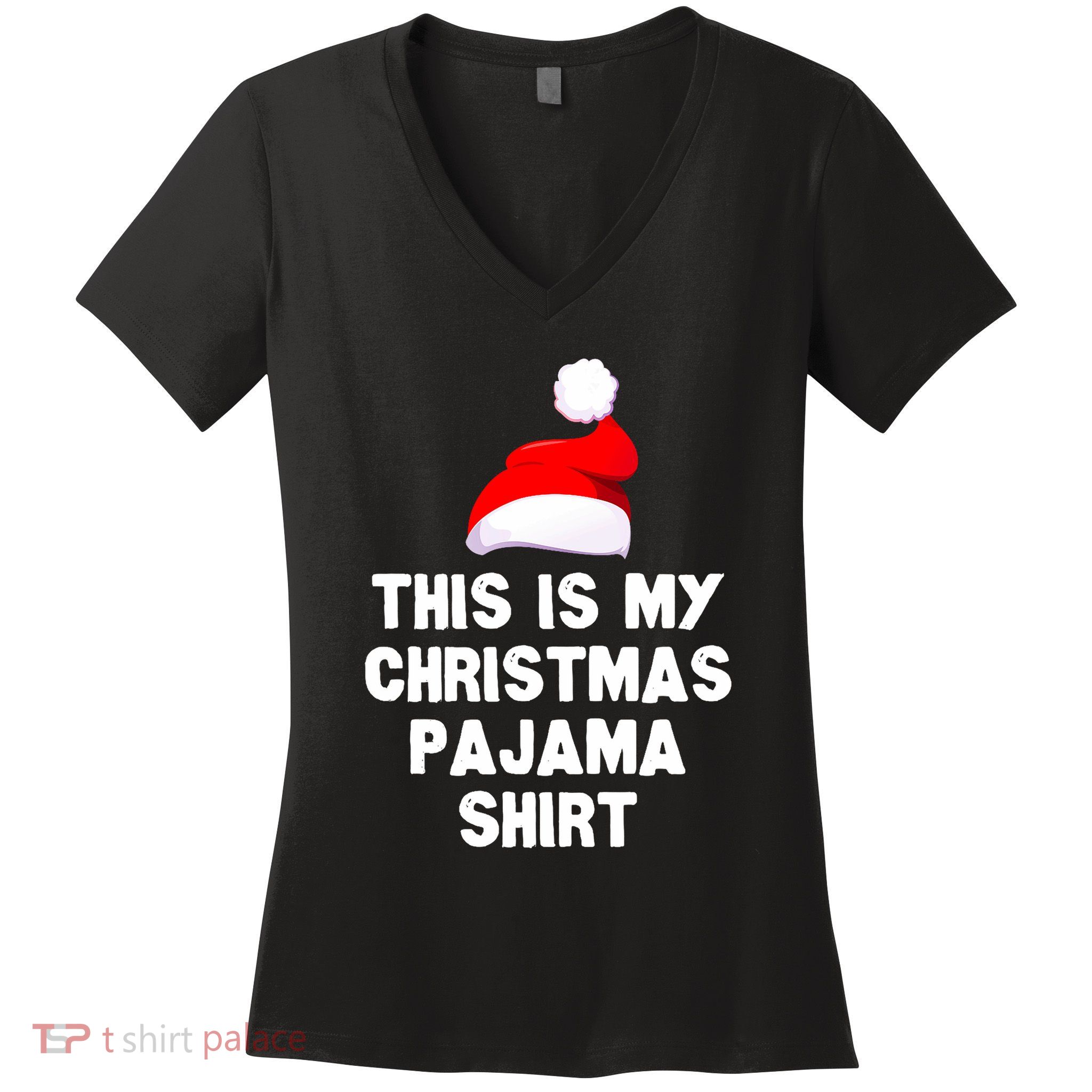 Christmas Morning Pajama Family Outfit Women's V-Neck T-Shirt