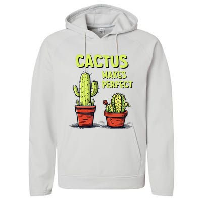 Cactus Makes Perfect For Succulent Performance Fleece Hoodie