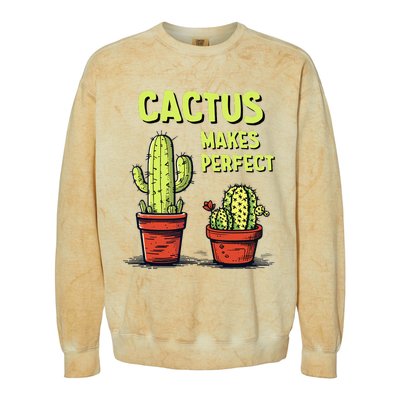 Cactus Makes Perfect For Succulent Colorblast Crewneck Sweatshirt