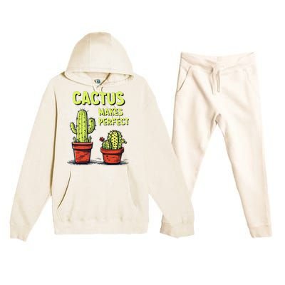 Cactus Makes Perfect For Succulent Premium Hooded Sweatsuit Set