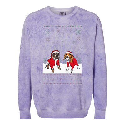 Christmas Miss Peaches & Pete The Beagle Colorblast Crewneck Sweatshirt