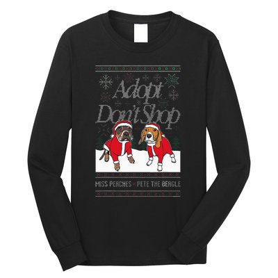 Christmas Miss Peaches & Pete The Beagle Long Sleeve Shirt