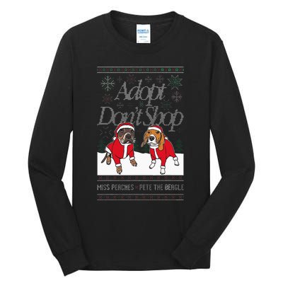 Christmas Miss Peaches & Pete The Beagle Tall Long Sleeve T-Shirt