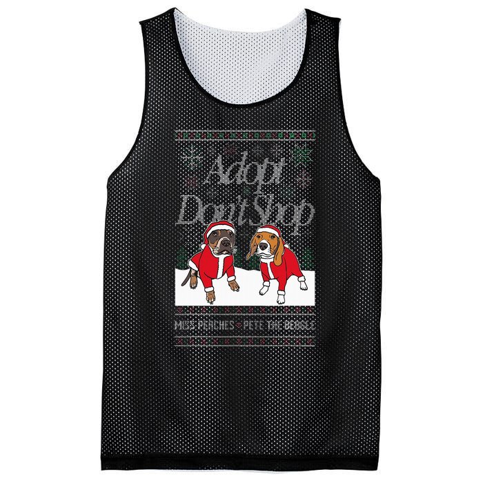 Christmas Miss Peaches & Pete The Beagle Mesh Reversible Basketball Jersey Tank