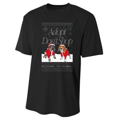 Christmas Miss Peaches & Pete The Beagle Performance Sprint T-Shirt