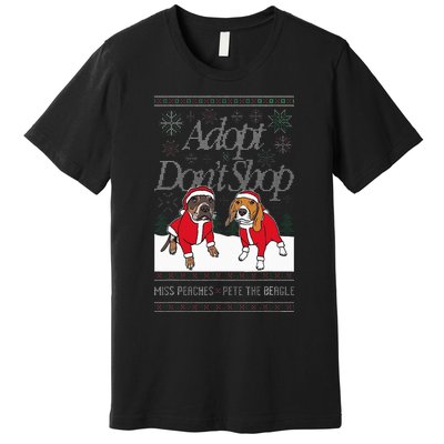 Christmas Miss Peaches & Pete The Beagle Premium T-Shirt