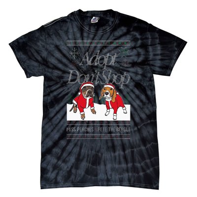 Christmas Miss Peaches & Pete The Beagle Tie-Dye T-Shirt