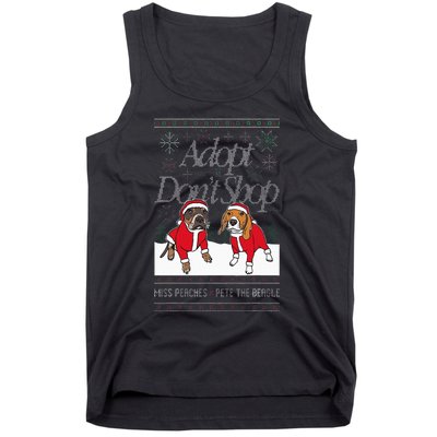 Christmas Miss Peaches & Pete The Beagle Tank Top