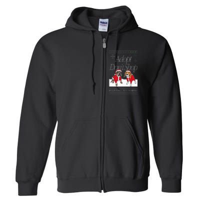 Christmas Miss Peaches & Pete The Beagle Full Zip Hoodie