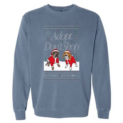 Christmas Miss Peaches & Pete The Beagle Garment-Dyed Sweatshirt