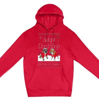 Christmas Miss Peaches & Pete The Beagle Premium Pullover Hoodie