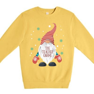 Christmas Matching Pjs For Family Christmas Or Teacher Gnome Meaningful Gift Premium Crewneck Sweatshirt