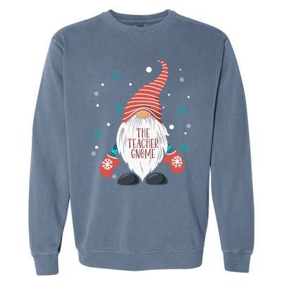 Christmas Matching Pjs For Family Christmas Or Teacher Gnome Meaningful Gift Garment-Dyed Sweatshirt