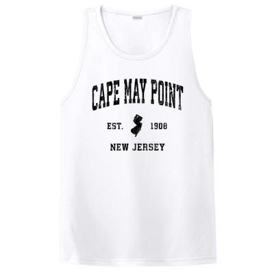 Cape May Point Est 1908 New Jersey Nj Vintage Athletic Sports Design PosiCharge Competitor Tank