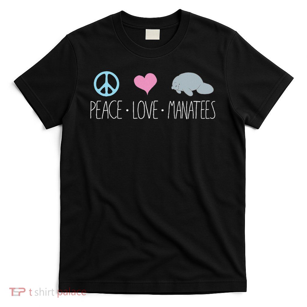 Cute Mana , Peace Love Manas Chubby Sea Cow T-Shirt