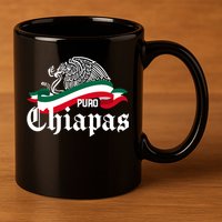 Chiapas Mexico Puro Chiapas Eagle Flag 11oz C Handle Ceramic Mug