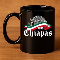 Chiapas Mexico Puro Chiapas Eagle Flag 11oz C Handle Ceramic Mug