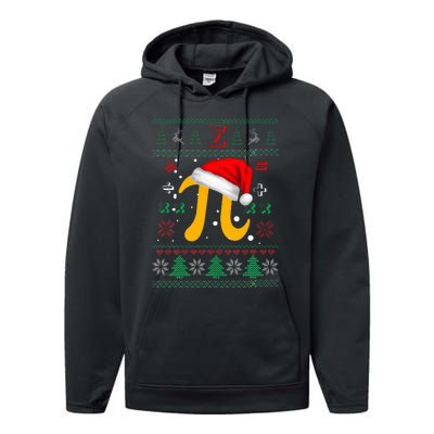 Christmas Math Pi Santa Hat Costume Xmas UGLY Teacher Gifts Performance Fleece Hoodie