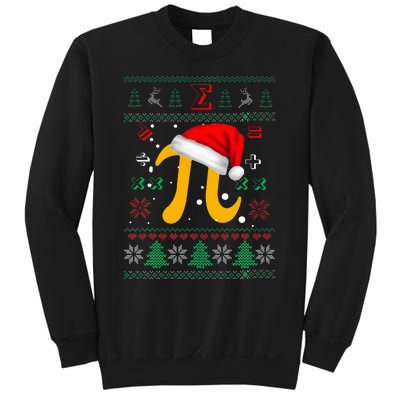 Christmas Math Pi Santa Hat Costume Xmas UGLY Teacher Gifts Sweatshirt