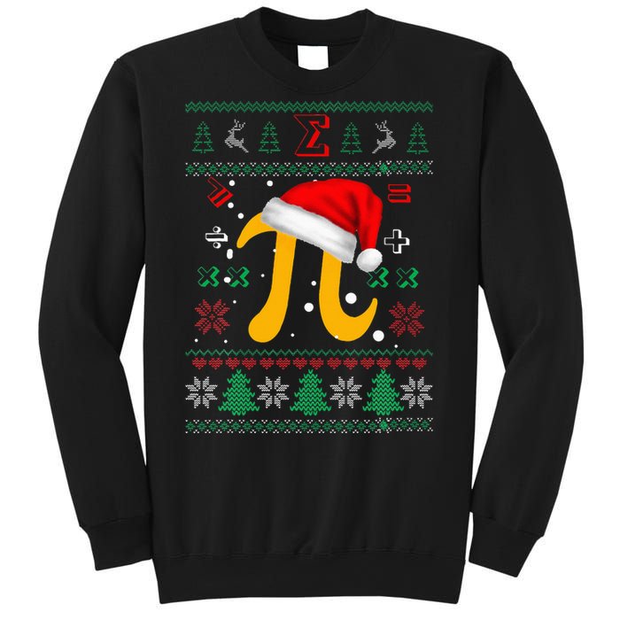 Christmas Math Pi Santa Hat Costume Xmas UGLY Teacher Gifts Sweatshirt