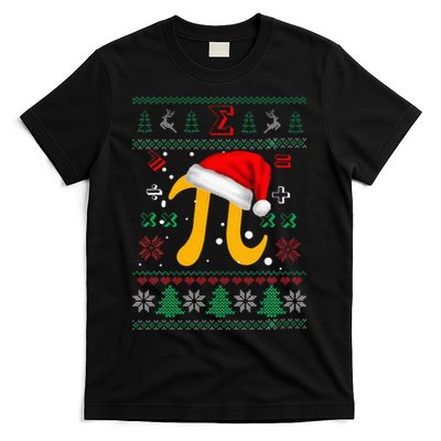 Christmas Math Pi Santa Hat Costume Xmas UGLY Teacher Gifts T-Shirt