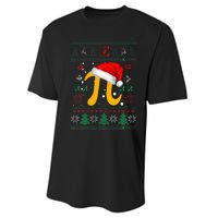 Christmas Math Pi Santa Hat Costume Xmas UGLY Teacher Gifts Performance Sprint T-Shirt