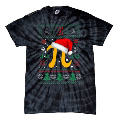 Christmas Math Pi Santa Hat Costume Xmas UGLY Teacher Gifts Tie-Dye T-Shirt