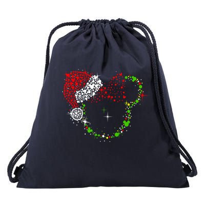 Christmas Minnie Premium Drawstring Bag