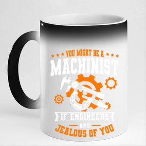 Cnc Machinist Profession Machine Tools Operator Machinery Cool Gift 11oz Black Color Changing Mug