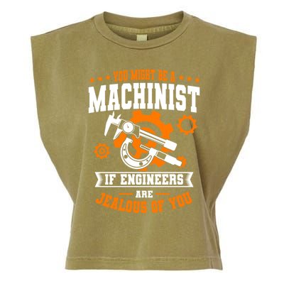 Cnc Machinist Profession Machine Tools Operator Machinery Cool Gift Garment-Dyed Women's Muscle Tee