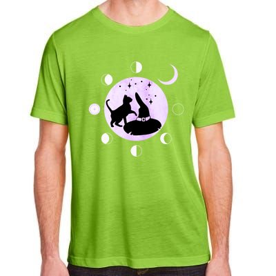 Cat Moon Phases Gift Black Cat Moon Funny Gift Witch Cute Gift Adult ChromaSoft Performance T-Shirt