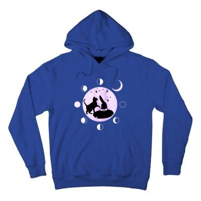 Cat Moon Phases Gift Black Cat Moon Funny Gift Witch Cute Gift Tall Hoodie