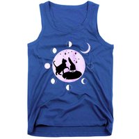 Cat Moon Phases Gift Black Cat Moon Funny Gift Witch Cute Gift Tank Top