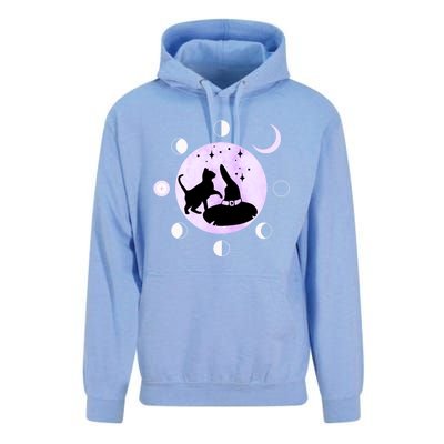 Cat Moon Phases Gift Black Cat Moon Funny Gift Witch Cute Gift Unisex Surf Hoodie