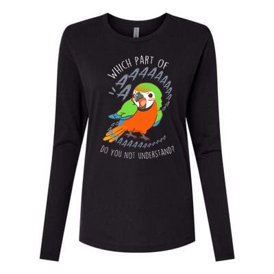 Catalina Macaw Parrot Aaa Funny Cute Pet Hybrid Bird Mom Dad Womens Cotton Relaxed Long Sleeve T-Shirt