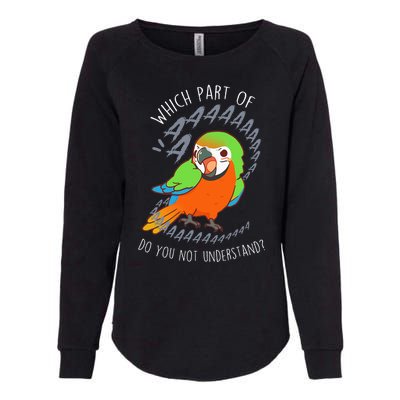 Catalina Macaw Parrot Aaa Funny Cute Pet Hybrid Bird Mom Dad Womens California Wash Sweatshirt