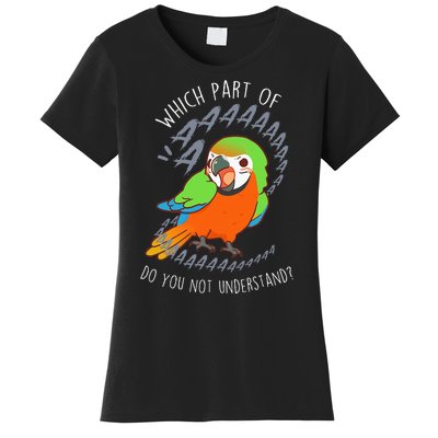 Catalina Macaw Parrot Aaa Funny Cute Pet Hybrid Bird Mom Dad Women's T-Shirt