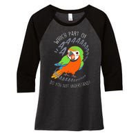 Catalina Macaw Parrot Aaa Funny Cute Pet Hybrid Bird Mom Dad Women's Tri-Blend 3/4-Sleeve Raglan Shirt