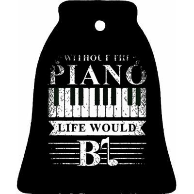 Classical Music Piano Player Gift Piano Ceramic Bell Ornament