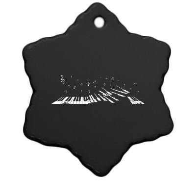 Classical Music Piano Player Gift Music Notes Piano Ceramic Star Ornament