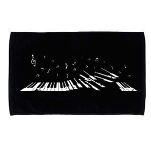 Classical Music Piano Player Gift Music Notes Piano Microfiber Hand Towel