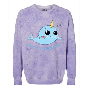 Cute Marriage Proposal Whale You Marry Me? Colorblast Crewneck Sweatshirt